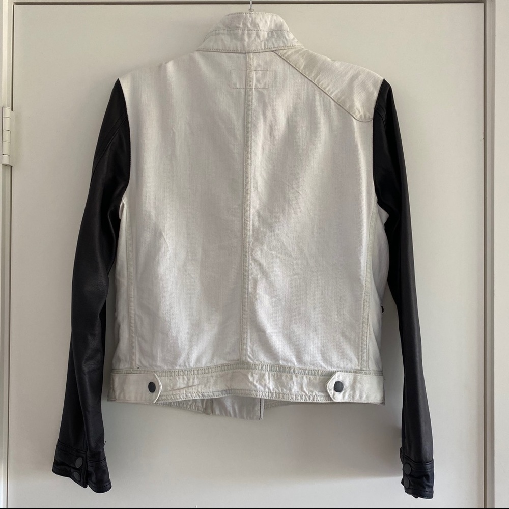 Rag & Bone Acid Denim Wash Leather Jacket, Size M - Picture 3 of 8